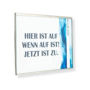 Tuerschild Vitrum G aus Glas und Edelstahl DIN A5